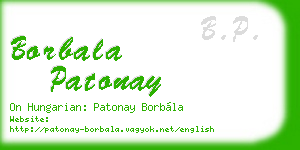 borbala patonay business card